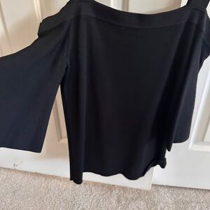 Massimo Dutti Black Off-Shoulder Top